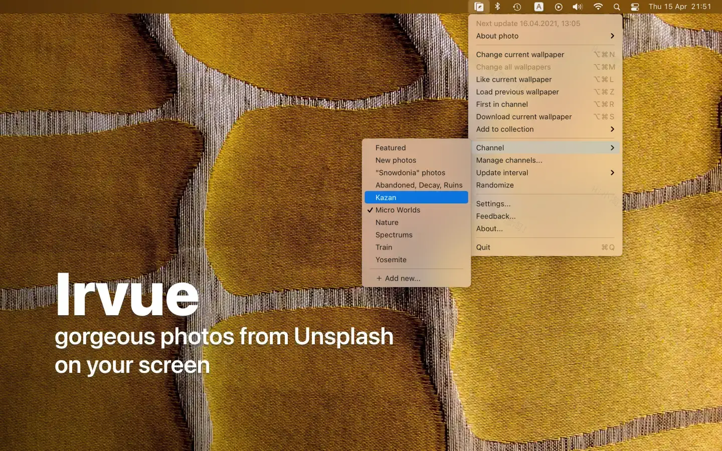 Irvue For Mac v2023.2 Unsplash壁纸软件
